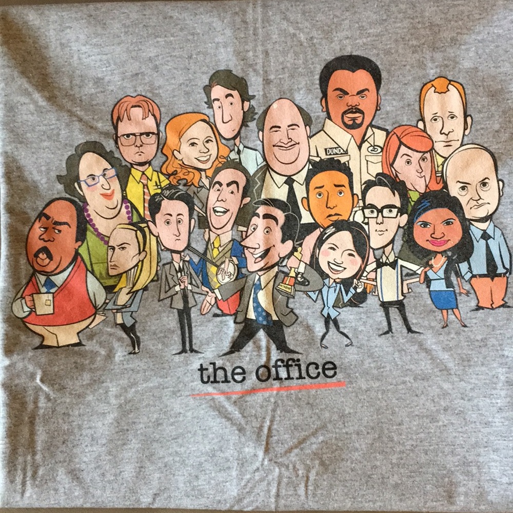 The Office T-shirt Caricatures of Cast NBC 2xl